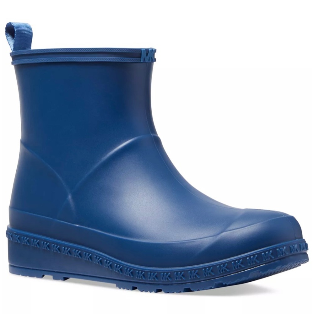 MICHAEL Michael Kors Blue Mac Rainboots Booties NEW
